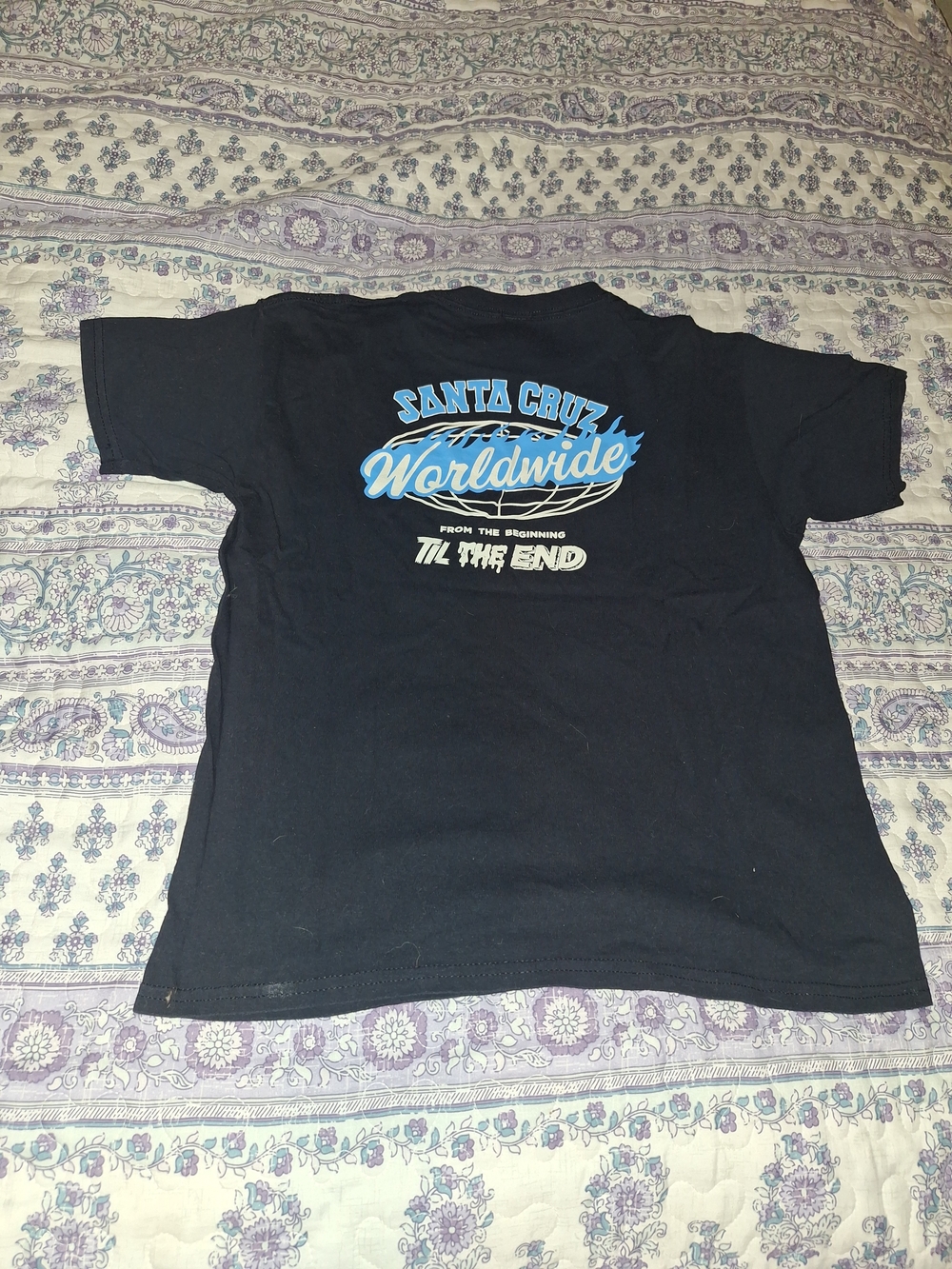 Santa Cruz Skateboards Kids' Black 'Worldwide' Graphic Tee